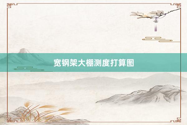 宽钢架大棚测度打算图